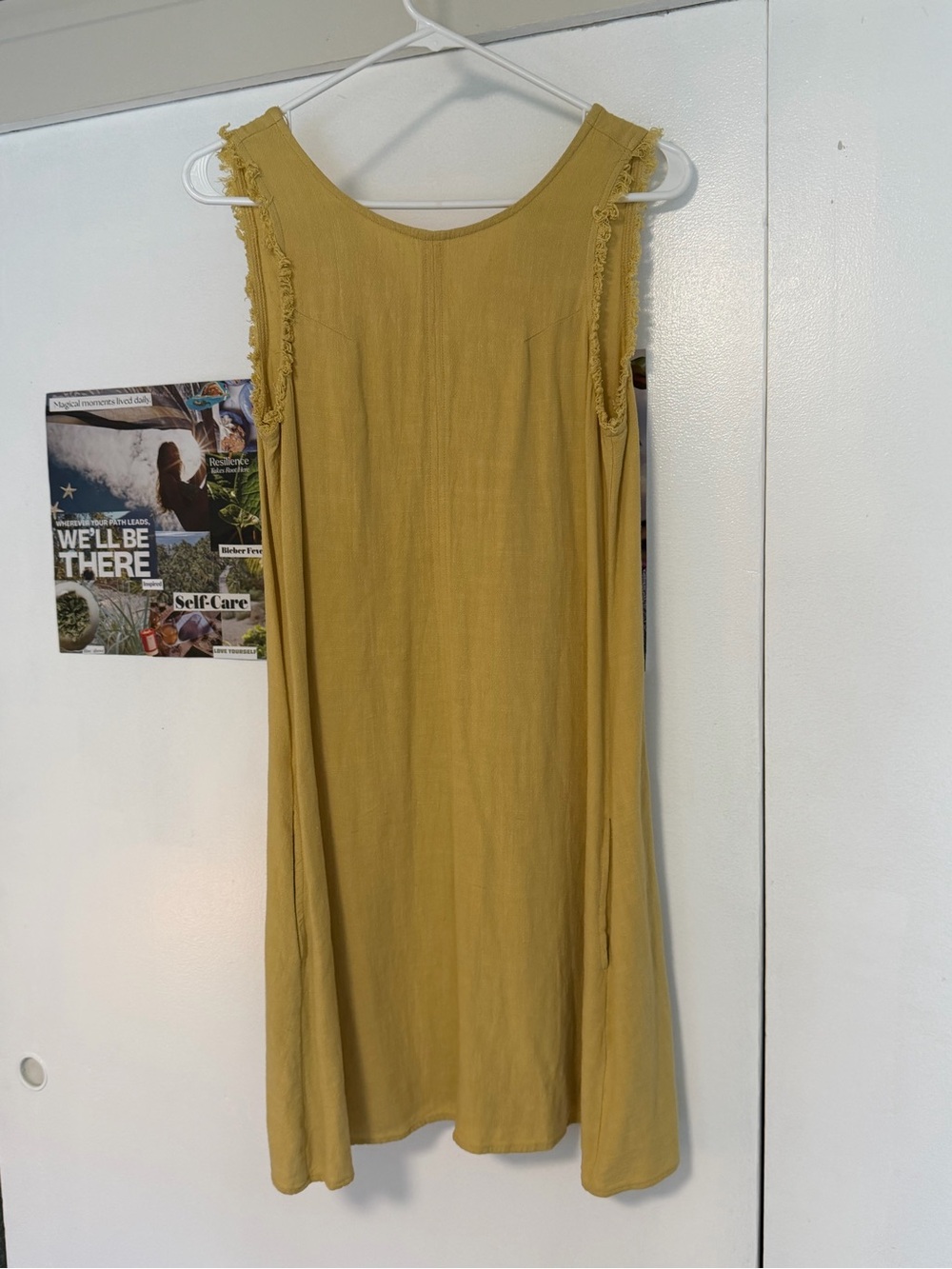 Thread & Supply Mustard Yellow Sleeveless Shift Dress